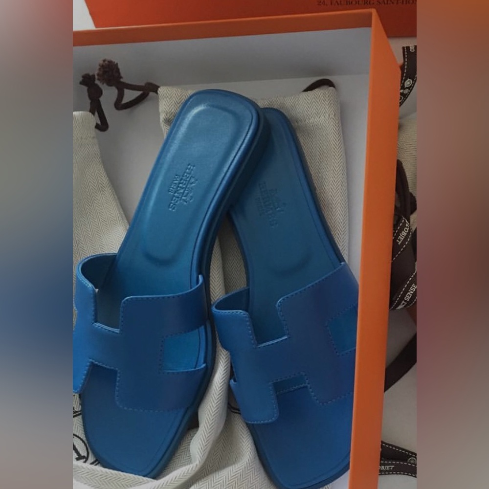 Hermès Oran blue sz 36